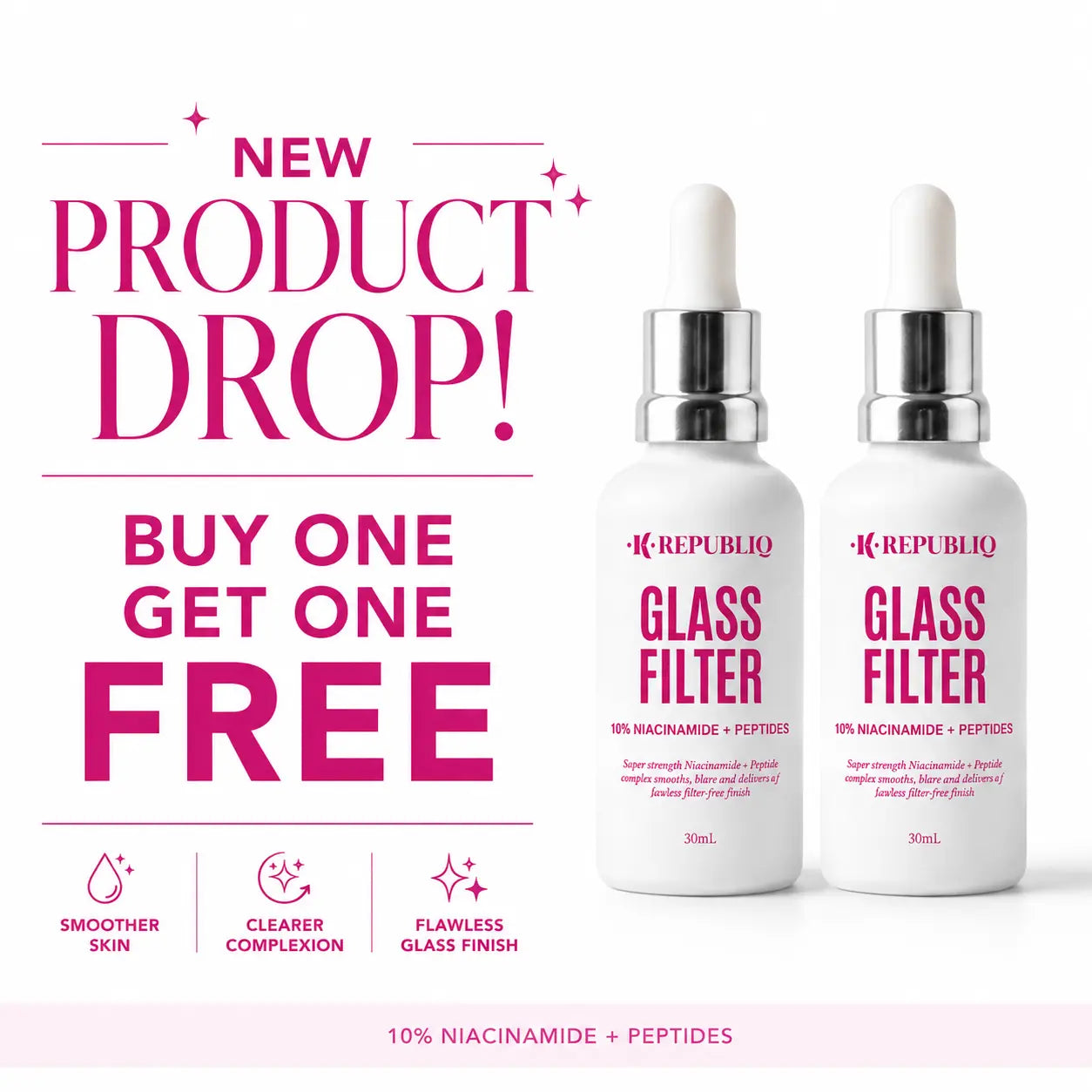 Buy One Get One Free. Glass Filter Serum K Republiq Skincare