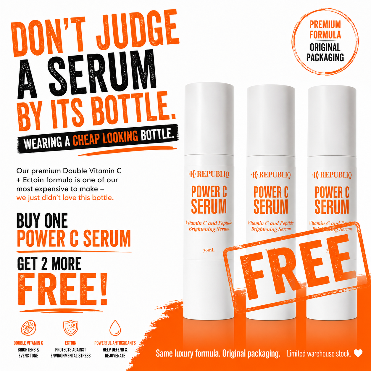BUY ONE GET 2 MORE FREE Power C Serum (original bottle design)