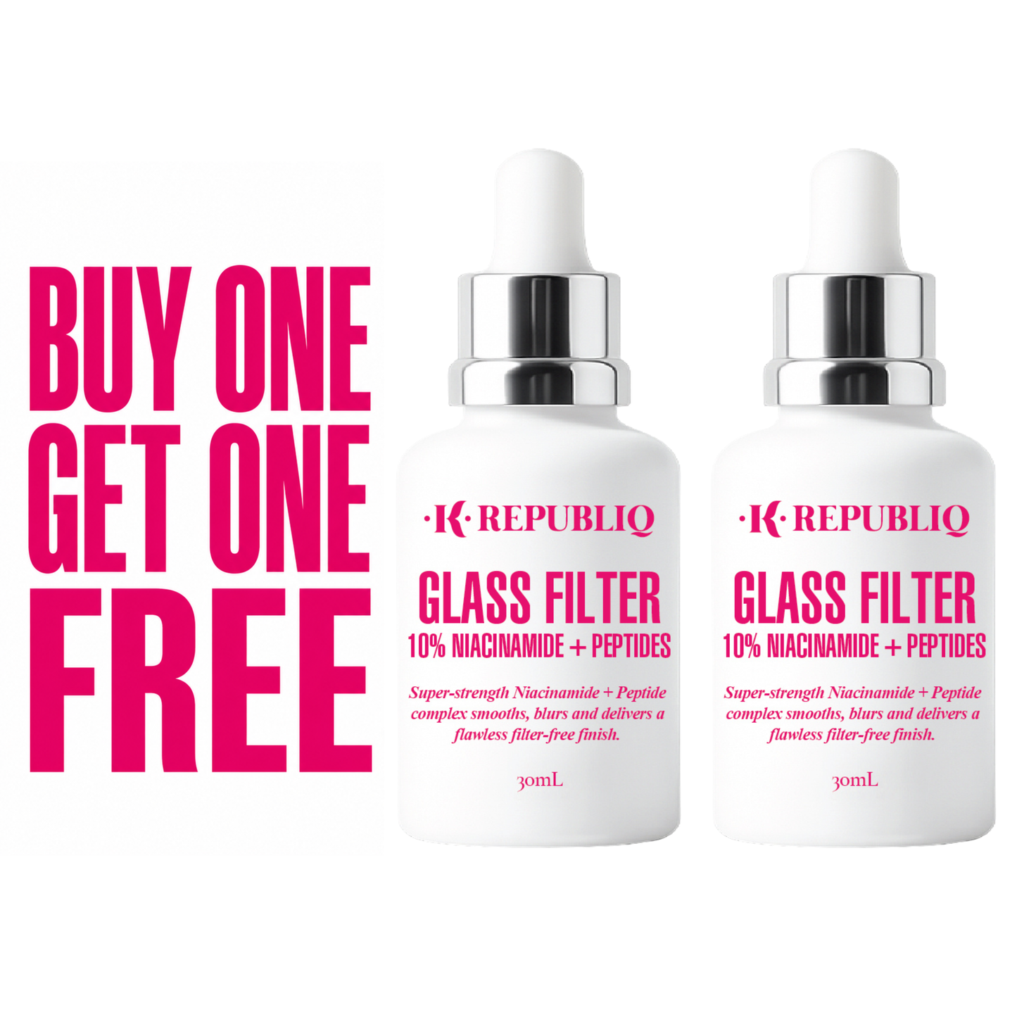 Buy One Get One Free. Glass Filter Serum
