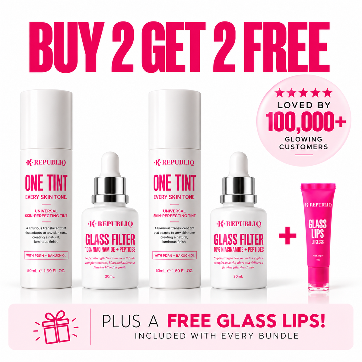 ONE TINT Universal Skin-Perfector + Glass Filter Double Deal K Republiq