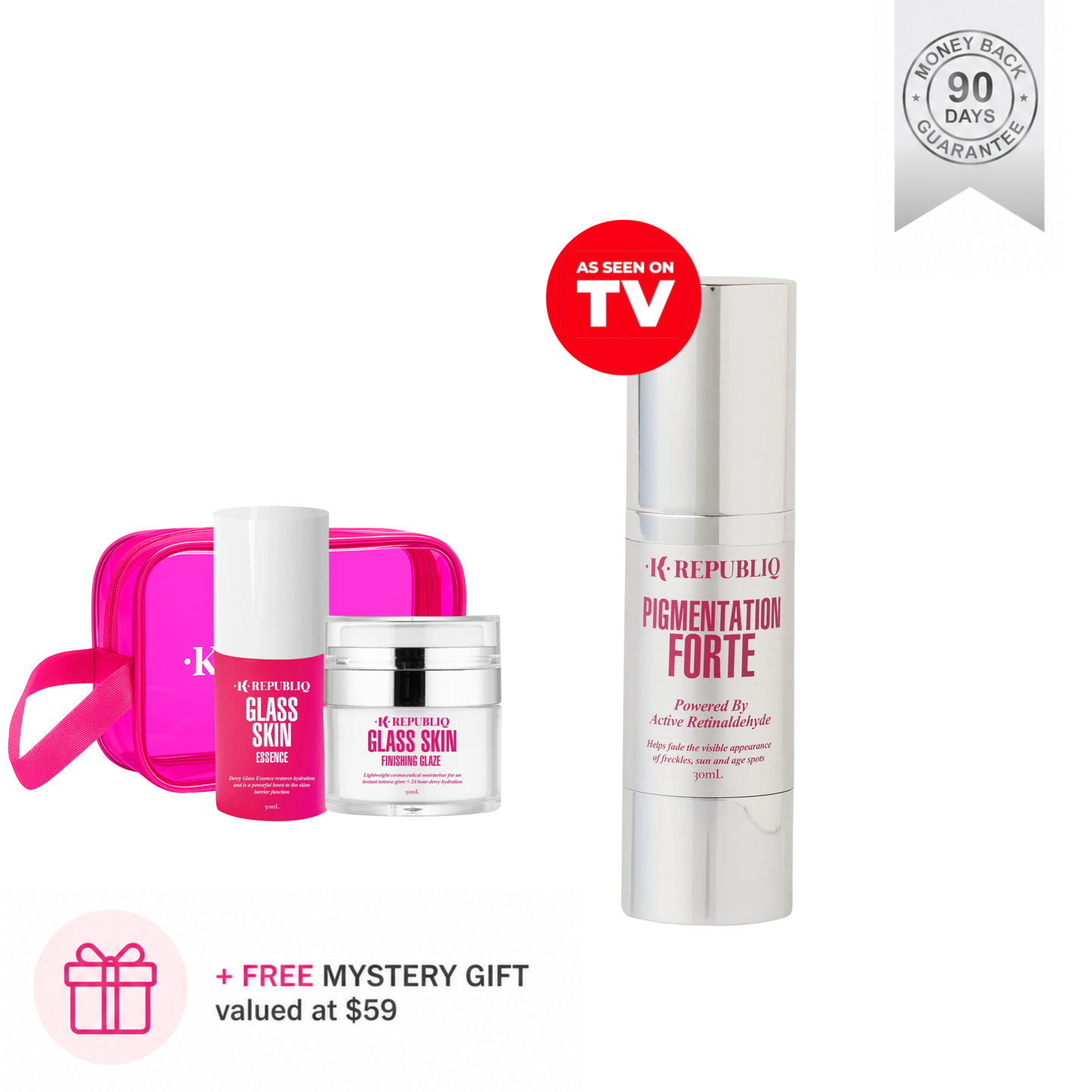 TV OFFER Pigmentation Serum + ESSENCE + GLAZE + BAG