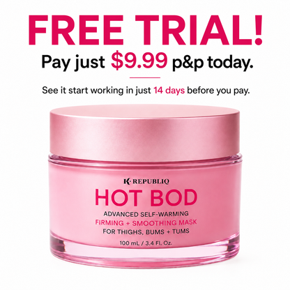 Self-warming firming mask for thighs, bums and tums