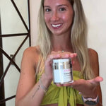 Woman smiling with K Republiq Glass Skin Finishing Glaze in hand