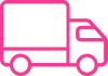 K Republiq delivery truck icon in pink