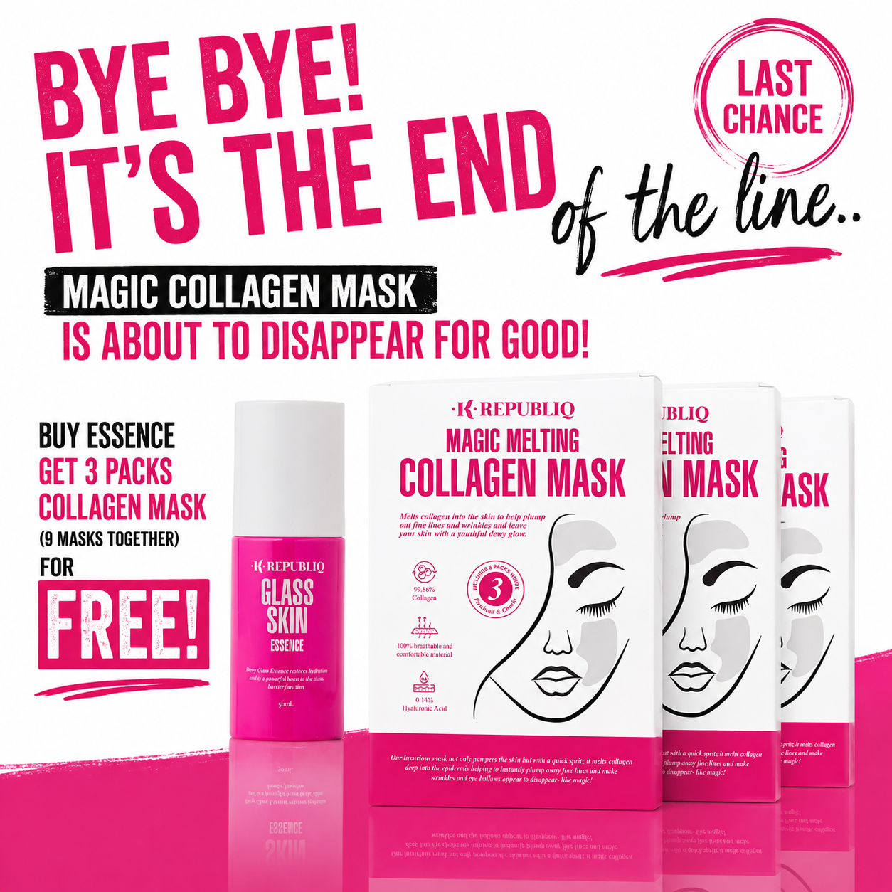 BUY ONE ESSENCE GET 3 MAGIC MASKS FREE (9 MASKS TOTAL)